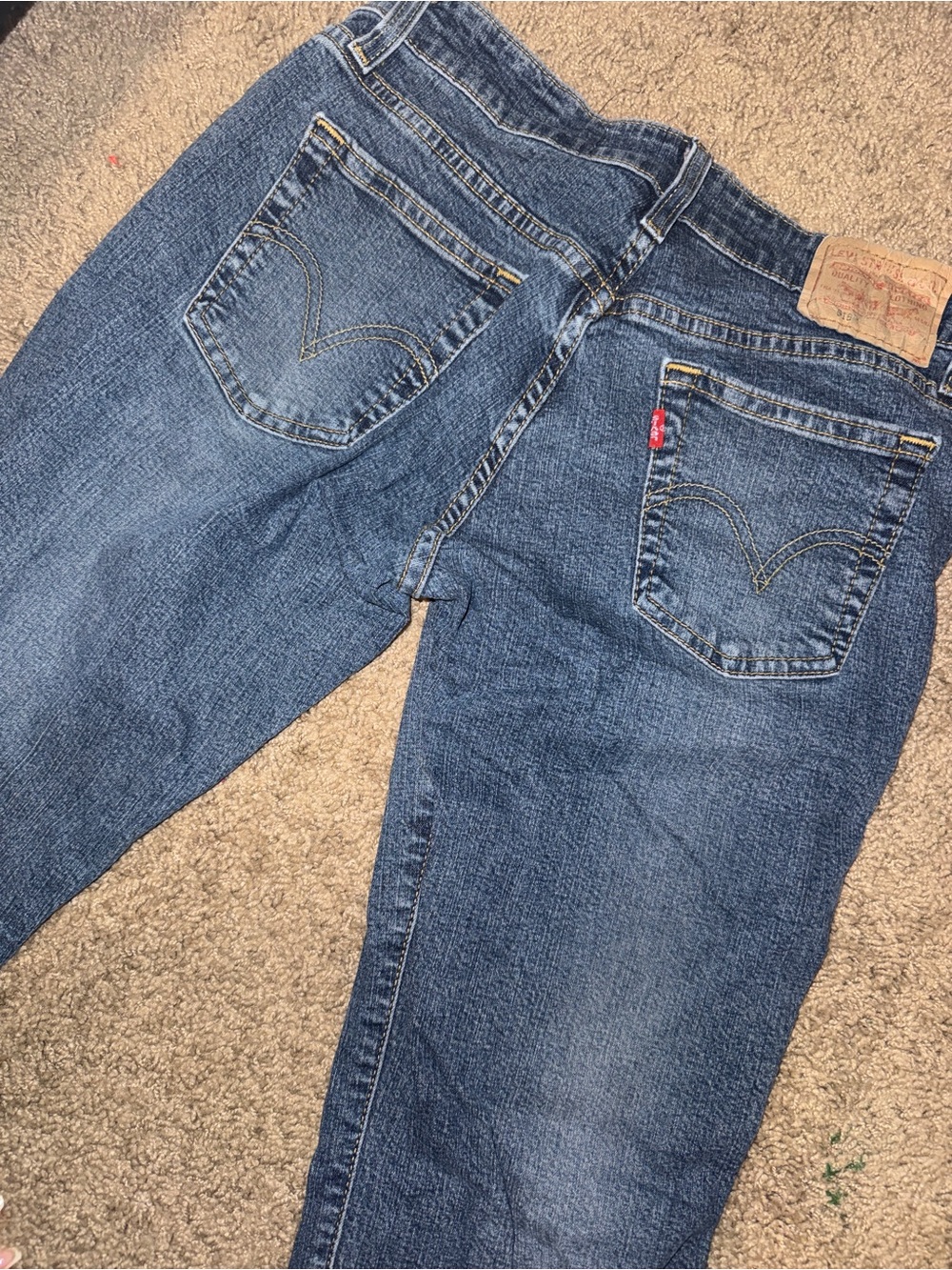 Levi’s Women’s Blue Denim Jeans - Classic Bootcut Fit for shorter woman